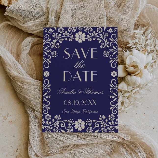 Reserve A Data Talavera Azul Casamento Mexicano  (Criador carregado)
