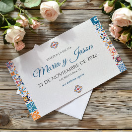 Reserve A Data Talavera Colorful Floral Fiesta Spanish Wedding