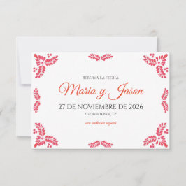 Reserve A Data Talavera Laranja Floral Minimalista Casamento Espa