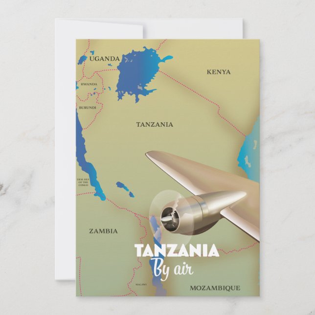 Reserve A Data Tanzânia De Avião (Frente)