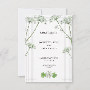 Reserve A Data Tartan de Casamento com Salsa de Vaca Branca Save