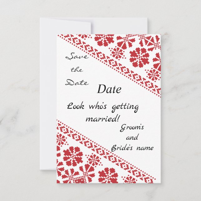 Reserve A Data Tatame Branco e Vermelho na Quarta-feira. Salve/a/ (Frente)