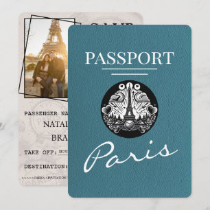 Reserve A Data Teal Paris Passport Save Date