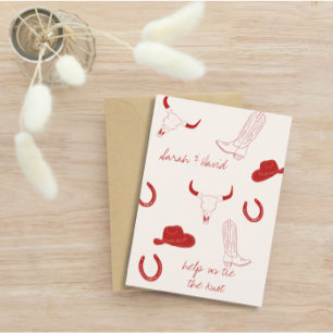 Reserve A Data Tema de Casamento de Cowboy