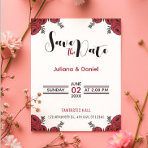 Tema de Casamento Floral da rosa vermelha