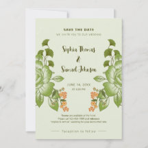 Tema de Casamento Floral Rosa Verde