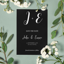 Tema de Casamento Preto e Branco Elegante