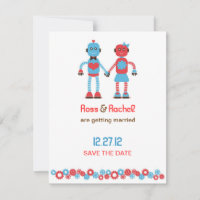 Tema de Robô Fofo para Casamento Save the Date