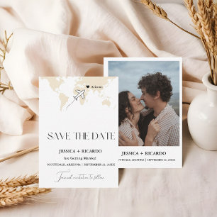 Reserve A Data Tema de viagem de casamento Salve a data