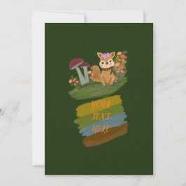 RESERVE A DATA TEMA SIMPLES DA FLORESTA RÚSTICA DOS ANIMAIS