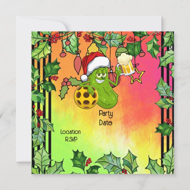 Reserve A Data Temo de Natal da Pickleball (Frente)