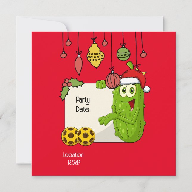 Reserve A Data Temo de Natal da Pickleball (Frente)