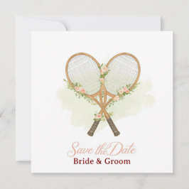 Reserve A Data Tennis Save the date Invitation for Wedding