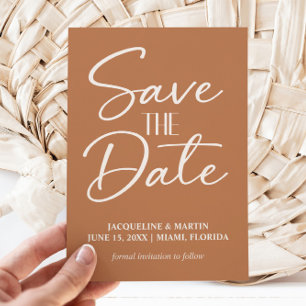 Reserve A Data Terracota Cobre Canela Creme Casamento Boho