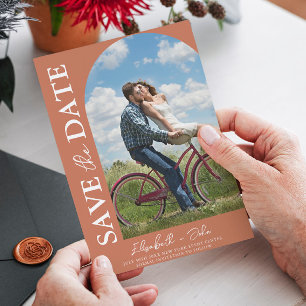 Reserve A Data Terracotta Arch Foto: Casamento Salve a Data