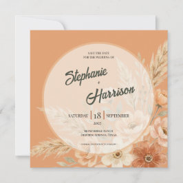 Reserve A Data Terracotta Bloom Save the Date
