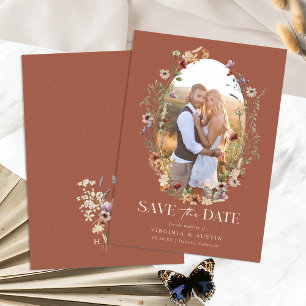 Reserve A Data Terracotta Boho Floral Salve O Dia