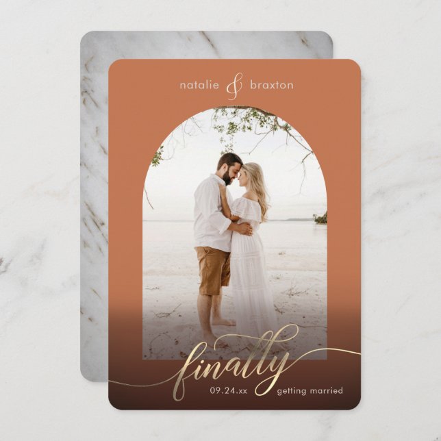 Reserve A Data Terracotta Finalmente Chegando A Uma Foto De Casa  (Frente/Verso)