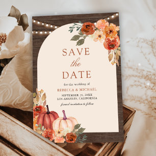 Reserve A Data Terracotta Floral Pumpkin Barn Casamento de Madeir