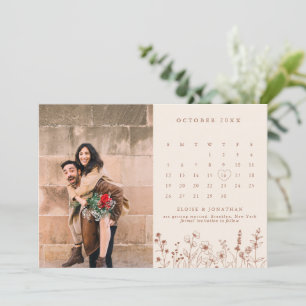 Reserve A Data Terracotta Rustic Floral Fall Wildflower Photo