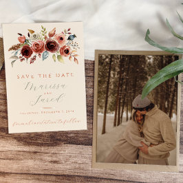 Reserve A Data Terracotta Sage Green Wedding Foto Floral