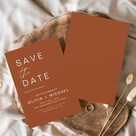 Reserve A Data Terracotta Salve o Dia Minimalista Script