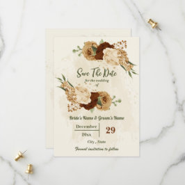 Reserve A Data terracotta terra-tona floral casamento verde