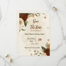 Reserve A Data terracotta terra-tona floral casamento verde