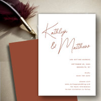 Terracotta Whimsical Script Minimalista Moderno