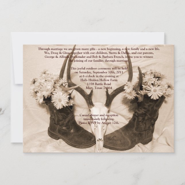 Reserve A Data Texan Save the Date Cheap (Frente)