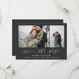 Reserve A Data Texto de script foto elegante casamento moderno
