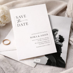 Reserve A Data Texto e Foto Simples e Elegantes   Casamento com M