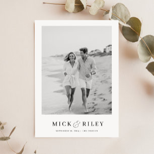 Reserve A Data Texto Minimalista Vintage e Casamento Fotográfico