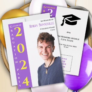 Reserve A Data Texto Moderno 1 Foto Amarelo Branco Púrpura Preto