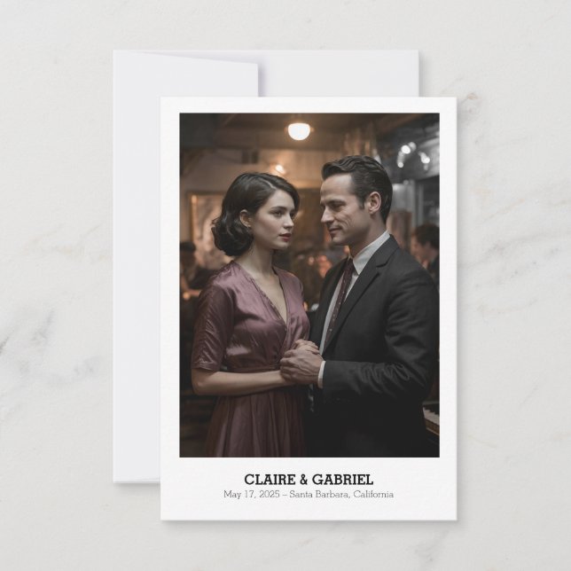 Reserve A Data Texto Religioso Simples e Elegante, Foto Salvar a  (Frente)