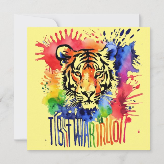 Reserve A Data Tigre cor-de-água engraçado (Frente)