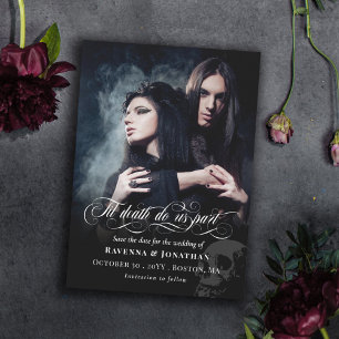 Reserve A Data Til Death Do Us Part Skull Photo Save the Date (At