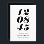 Reserve A Data Tipografia de Data Branca e Negra Moderna<br><div class="desc">Tipografia de Data em Negrito e Branco Moderno Salva a Data | Um cartão simples com data de validade personalizável, com tipografia em negrito e padrão de listras. Este na moda para salvar o cartão de data é perfeito para qualquer tema de casamento e qualquer estação. Você pode personalizar ainda...</div>