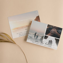 Reserve A Data Tipografia de Script Salva a Colagem de Fotografia