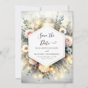 Reserve A Data Tipografia Editável Mason Jar Wedding