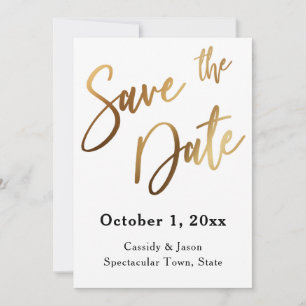 Reserve A Data Tipografia Gold Save the Date, Fundo Preto Bokeh