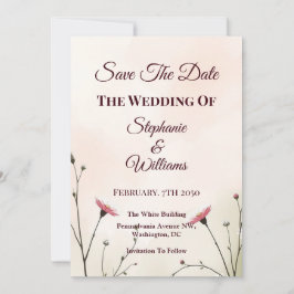 Reserve A Data Tipografia Minimalista Elegante para Casamento
