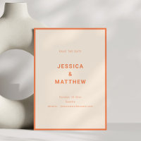 Tipografia Minimalista Laranja Moderna de Casament