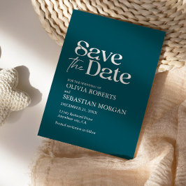 Reserve A Data Tipografia Minimalista Moderna Casamento Profundo