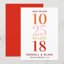 Tipografia Minimalista Vermelha, Laranja e Rosa