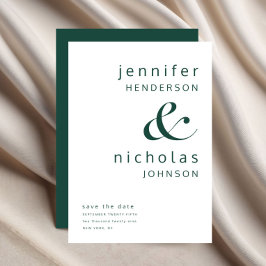 Reserve A Data Tipografia Moderna de Casamento com Ampersand em V