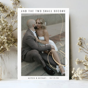 Reserve A Data Tipografia Moderna Foto Casamento Cristão Elegante