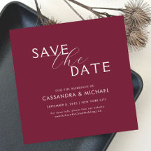 Tipografia Simples de Casamento em Roxo e Branco