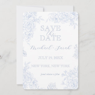 Reserve A Data Toile Floral Elegante com Photo Flat