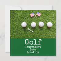 Torneio de golfe com bola de golfe com a bandeira